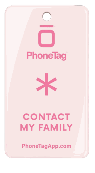 PhoneTag Family tag in Blush