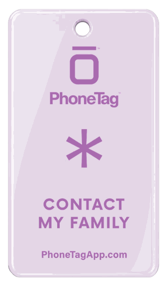 PhoneTag Family tag in Lavender