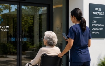 A PhoneTag Intercom at a medical office